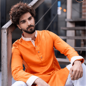 Luxury Contrast Embroidery Panjabi